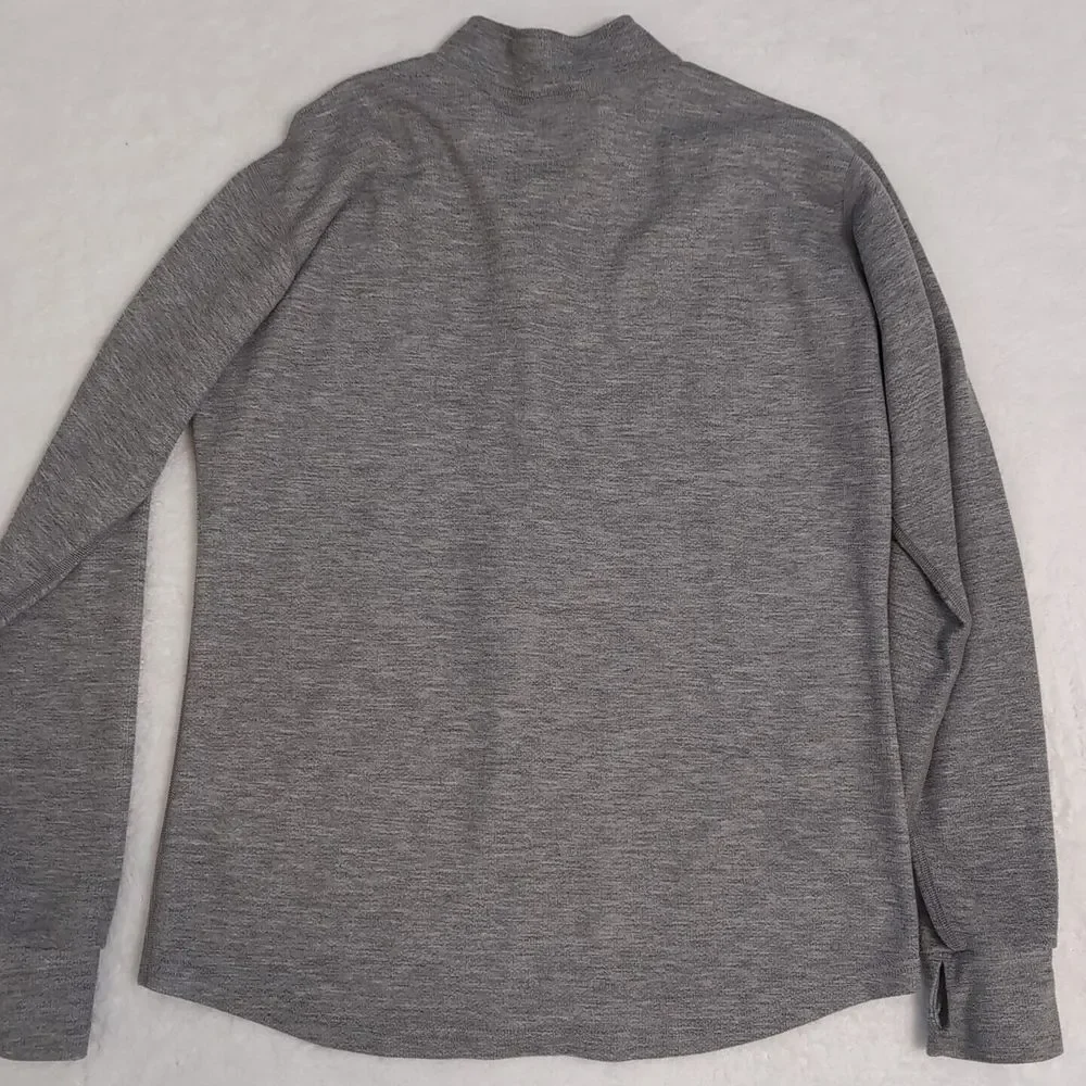 Vintage LL Bean Fleece 1/2 Zip Gray Pullover Sweater Mens M‎ Made In USA